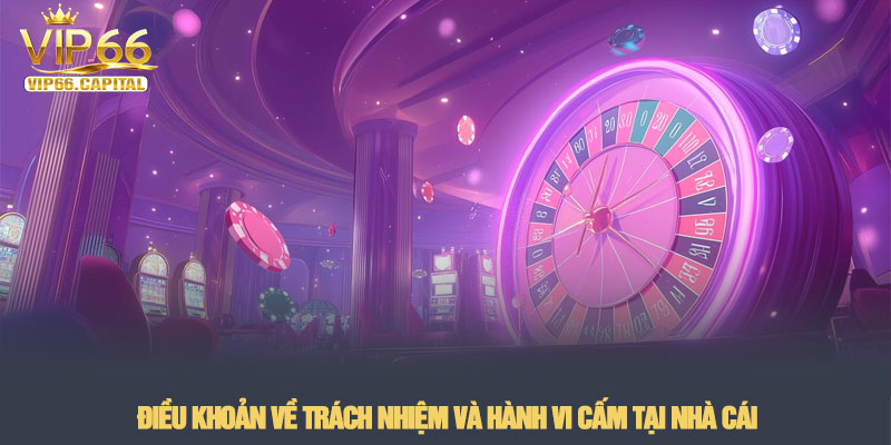 Điều khoản điều kiện - Quy tắc cá cược tại nhà cái VIP66 3 Điều khoản về trách nhiệm và hành vi cấm tại nhà cái